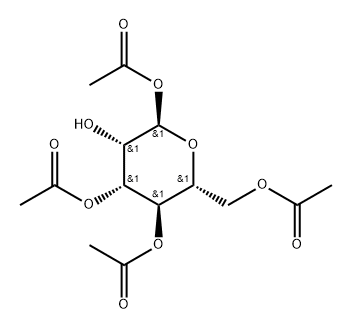 1,3,4,6-四-O-乙酰基Β-D吡喃甘露糖 结构式