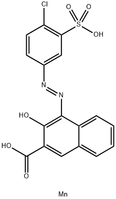 2-Naphthalenecarboxylic acid, 4-(4-chloro-3-sulfophenyl)azo-3-hydroxy-, manganese(2+) salt (1:1) Structure