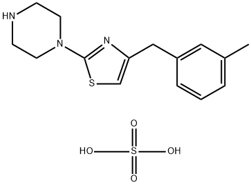 ((Methyl-3 benzyl)-4 thiazolyl-2)-1 piperazine hemisulfate hemihydrate  [French] Structure