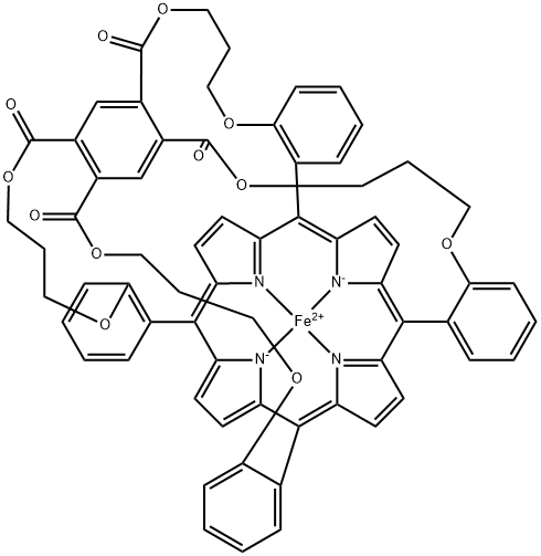 5,10,15,20-pyromellitoyl(tetrakis-(2-oxypropoxyphenyl))porphyrin Structure