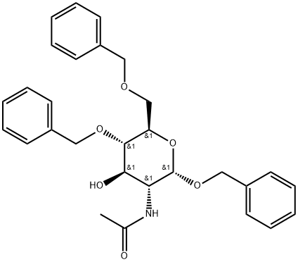 Benzyl 2-acetamido-4,6-di-Obenzyl-2-deoxy-Alpha-Dglucopyranoside Structure