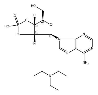 adenosine cyclic 2',3'-(hydrogen phosphate), compound with triethylamine (1:1)  Struktur