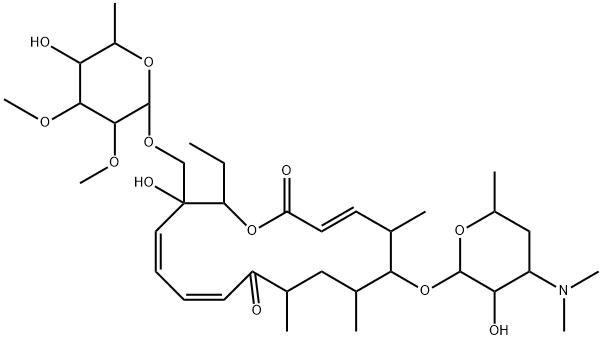 12,13-Didehydro-14-hydroxy-12,12-O-seco-13-deoxymycinamicin I Struktur