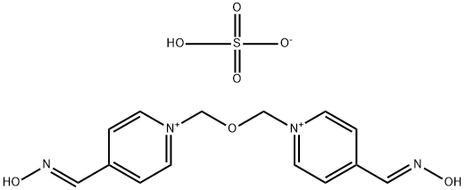 Pyridinium, 1,1'-[oxybis(methylene)]bis[4-[(hydroxyimino)methyl]-, sulfate (1:2) (salt) (9CI) Structure