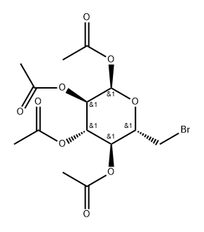 6-Bromo-6-deoxy-α-D-glucopyranose 1,2,3,4-tetraacetate Struktur