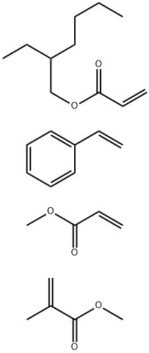 2-Propenoic acid, 2-methyl-, methyl ester, polymer with ethenylbenzene, 2-ethylhexyl 2-propenoate and methyl 2-propenoate Structure