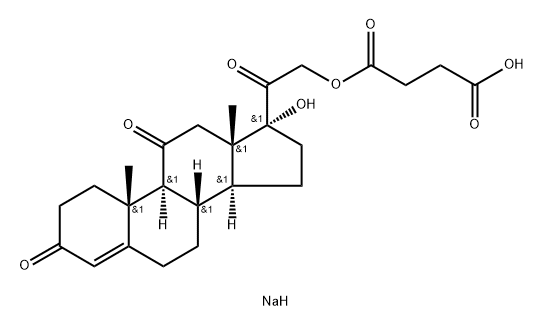 CORTISONE SUCCINATE SODIUM SALT, 7415-42-1, 结构式