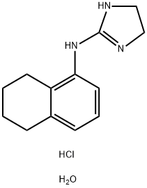 4,5-ジヒドロ-N-(5,6,7,8-テトラヒドロナフタレン-1-イル)-1H-イミダゾール-2-アミン·塩酸塩·水和物 化学構造式