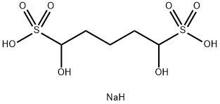 1,5-ジヒドロキシ-1,5-ペンタンジスルホン酸ジナトリウム 化学構造式