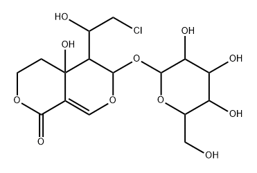 (4aR,5R,6S)-5-[(S)-2-Chloro-1-hydroxyethyl]-6-(β-D-glucopyranosyloxy)-4,4a,5,6-tetrahydro-4a-hydroxy-1H,3H-pyrano[3,4-c]pyran-1-one Structure