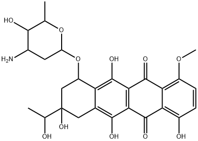 1-hydroxy-13-dihydrodaunomycin Structure