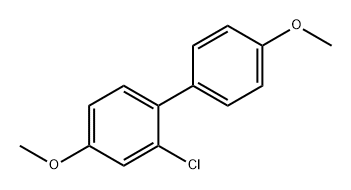 2-Chloro-4,4'-dimethoxy-1,1'-biphenyl 化学構造式