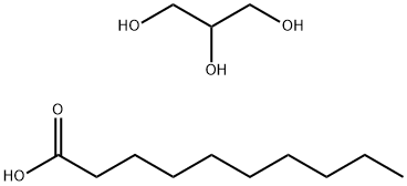 1,2,3-Propantriol, Homopolymer, Decanoat, mittlere Molmasse ca. 400-600 g/mol (400-600 d) Structure