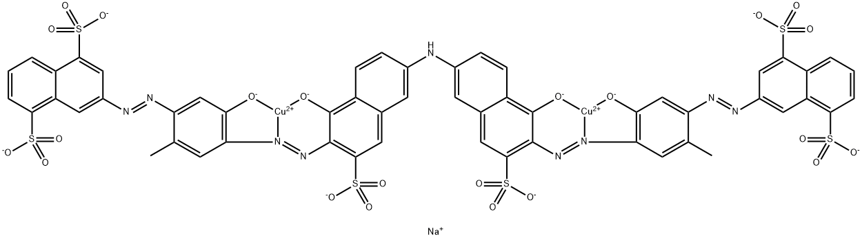 Cuprate(6-), [μ-[[3,3'-[iminobis[(1-hydroxy-3-sulfo-6,2-naphthalenediyl)azo(5-hydroxy-2-methyl-4,1-phenylene)azo]]bis[1,5-naphthalenedisulfonato]] (10-)]]di-, hexasodium Structure
