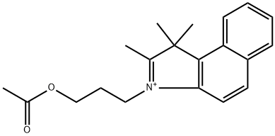1H-Benz[e]indolium, 3-[3-(acetyloxy)propyl]-1,1,2-trimethyl-, iodide 结构式