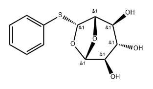 .beta.-D-Glucopyranose, 1,6-anhydro-6-C-(phenylthio)-, (R)- Structure