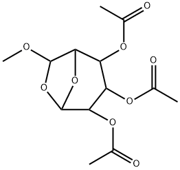 .beta.-D-Glucopyranose, 1,6-anhydro-6-C-methoxy-, triacetate, (S)- Structure