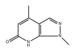 1,4-dimethyl-1H,6H,7H-pyrazolo[3,4-b]pyridin-6-one 化学構造式