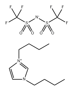 1H-Imidazolium, 1,3-dibutyl-, salt with 1,1,1-trifluoro-N-[(trifluoromethyl)sulfonyl]methanesulfonamide (1:1) Struktur