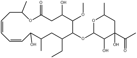 5-O-(4',6'-dideoxy-3'-C-acetyl-beta-D-xylohexopyranosyl)platenolide-II Struktur
