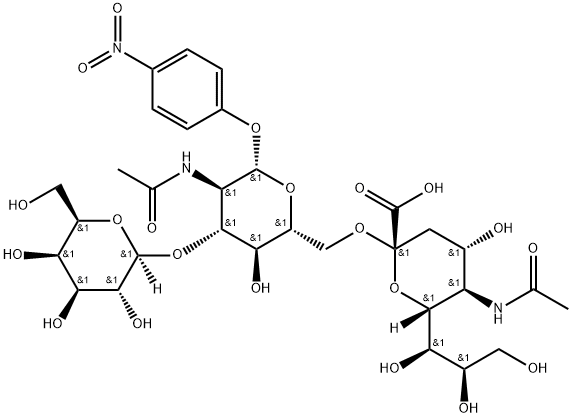 Galβ(1-3)[Neu5Acα(2-6)]GlcNAc-β-pNP 化学構造式