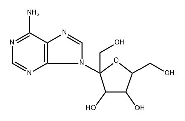9H-Purin-6-amine, 9-hexulofuranosyl- Structure