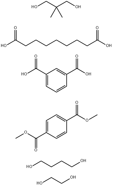 1,3-Benzenedicarboxylic acid, polymer with 1,4-butanediol, dimethyl 1,4-benzenedicarboxylate, 2,2-dimethyl-1,3-propanediol, 1,2-ethanediol and nonanedioic acid Struktur