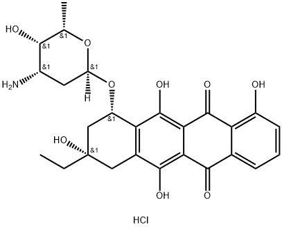 13-Deoxocarminomycin HCl 结构式