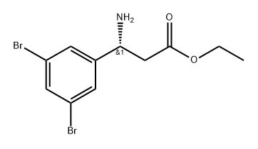 Benzenepropanoic acid, β-amino-3,5-dibromo-, ethyl ester, (βR)- 结构式