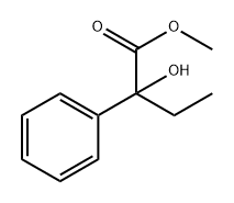 Benzeneacetic acid, α-ethyl-α-hydroxy-, methyl ester Structure
