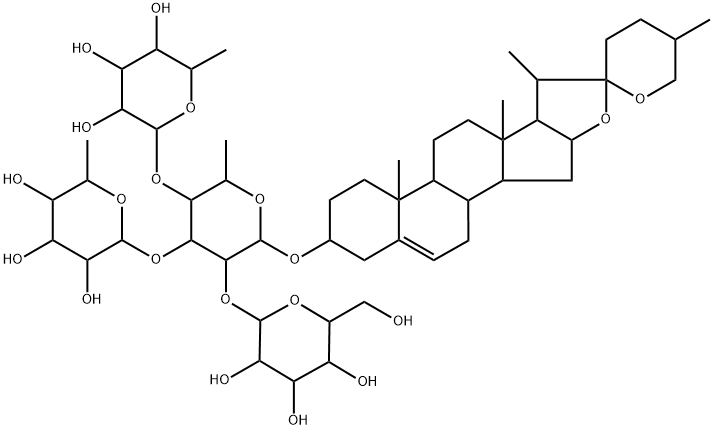 重楼皂苷 F, 76296-74-7, 结构式