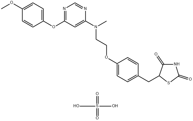 洛贝格列酮硫酸盐, 763108-62-9, 结构式