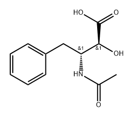 (2S,3R)-3-乙酰氨基-2-羟基-4-苯丁酸 结构式