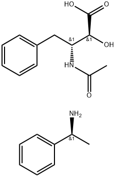 Benzenebutanoic acid, β-(acetylamino)-α-hydroxy-, (αS,βR)-, compd. with (αS)-α-methylbenzenemethanamine (1:1)|(2S,3R)-3-乙酰氨基-2-羟基-4-苯基丁酸S(-)苯乙胺盐