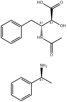 (2S,3R)-3-乙酰氨基-2-羟基-4-苯基丁酸S(-)苯乙胺盐, 76498-19-6, 结构式