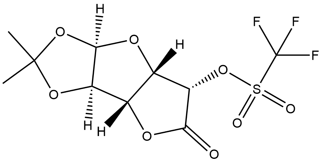1,2-O-isopropylidene-5-O-trifluoromethanesulphonyl-α-D-glucuronolactone Structure