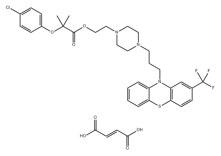 fluphenazine 4-chlorophenoxyisobutyrate ester 结构式
