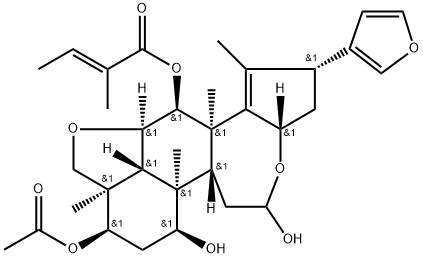 1-デアセチルニンボリニンB 化学構造式