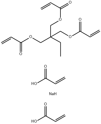 アクリル酸とプロピリジントリメチル＝トリアクリラートの共重合物の部分ナトリウム塩 化学構造式