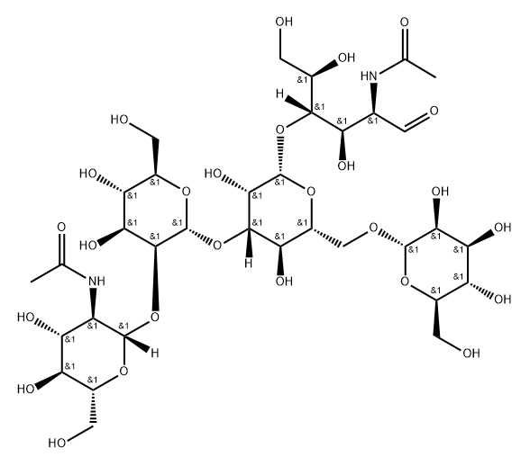 GlcNAcβ(1-2)Manα(1-3)[Manα(1-6)]Manβ(1-4)GlcNAc-OH 化学構造式