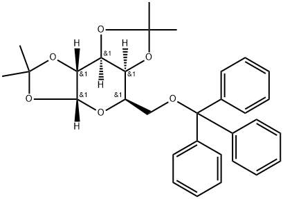 α-D-Galactopyranose, 1,2:3,4-bis-O-(1-methylethylidene)-6-O-(triphenylmethyl)- 结构式