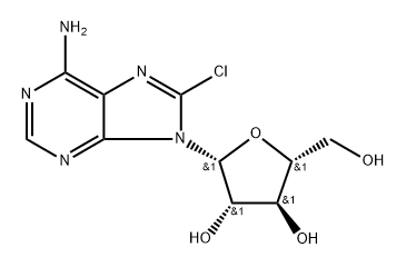 8-Chloro-arabinoadenosine 结构式