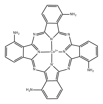 cobalt(II) 1,8,15,22-tetra(amino)phthalocyanine 结构式
