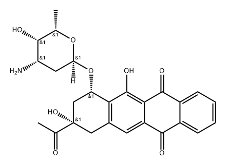 4-demethoxy-11-deoxydaunomycin Structure