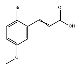 (E) -3-(2-溴-5-甲氧基苯基)丙烯酸, 773131-24-1, 结构式