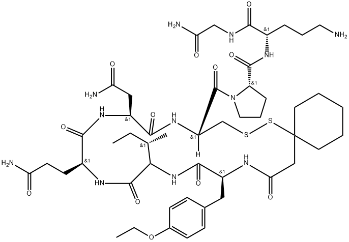 oxytocin, 1-(1-mercaptocyclohexaneacetic acid)-(OEt-Tyr)(2)-Orn(8)- Struktur