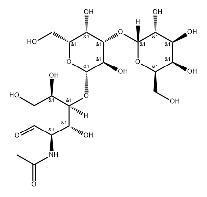 alpha-galactose-(1-3)-N-acetyllactosamine Struktur