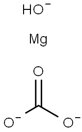 tetra[carbonato(2-)]dihydroxypentamagnesium  Struktur