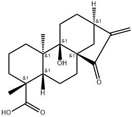 等效-9-羟基-15-氧代-16-贝壳杉烯-19-酸,77658-39-0,结构式
