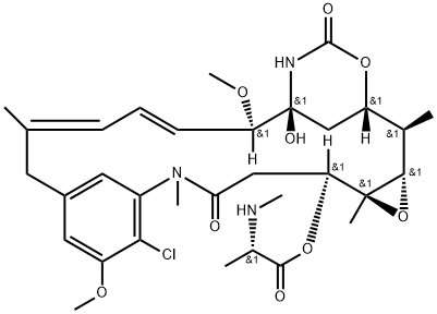 N-Me-L-Ala-maytansinol, 77668-69-0, 结构式
